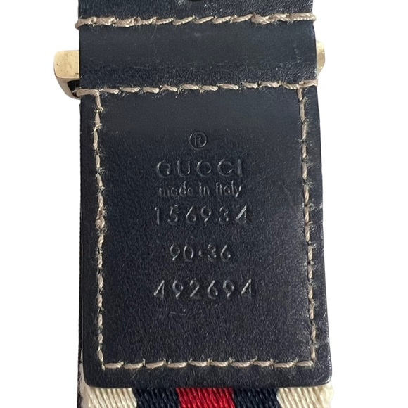 Gucci Web Stripe Canvas Belt - Picture 4 of 6